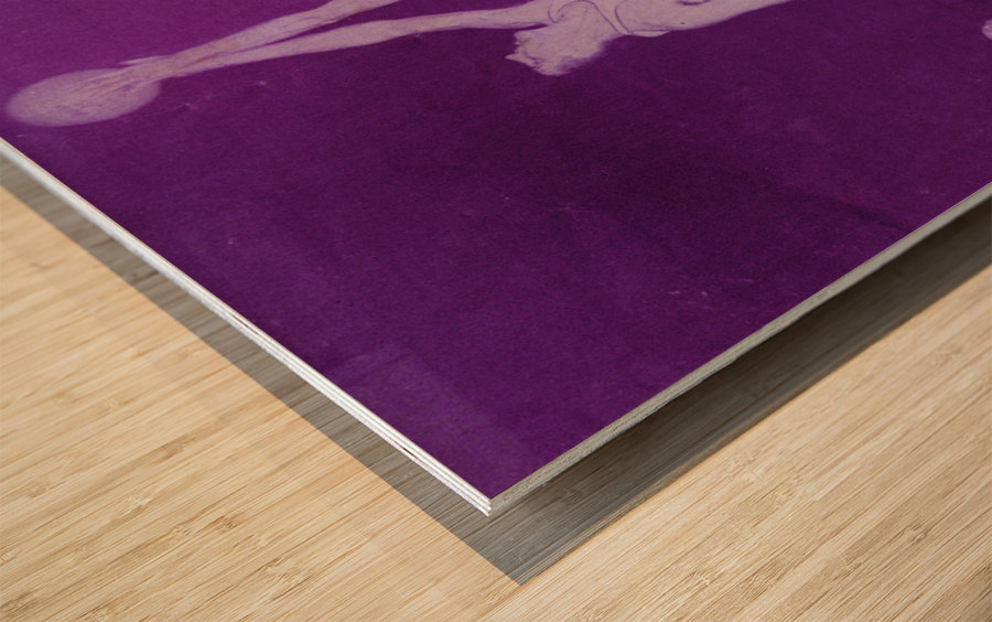 1950 Washington Huskies Basketball Program Art Wood print