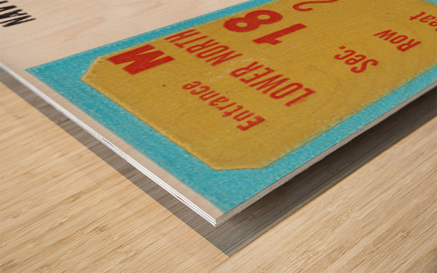 1985 Pittsburgh vs. Navy Football Ticket Art Wood print