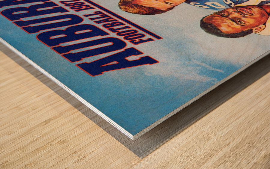 1987 Auburn Tigers Football Cover Art Wood print