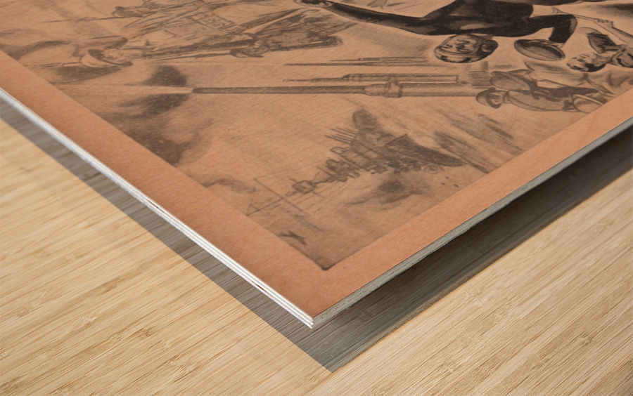 1942 On the Fields of Friendly Strife Football Art Wood print