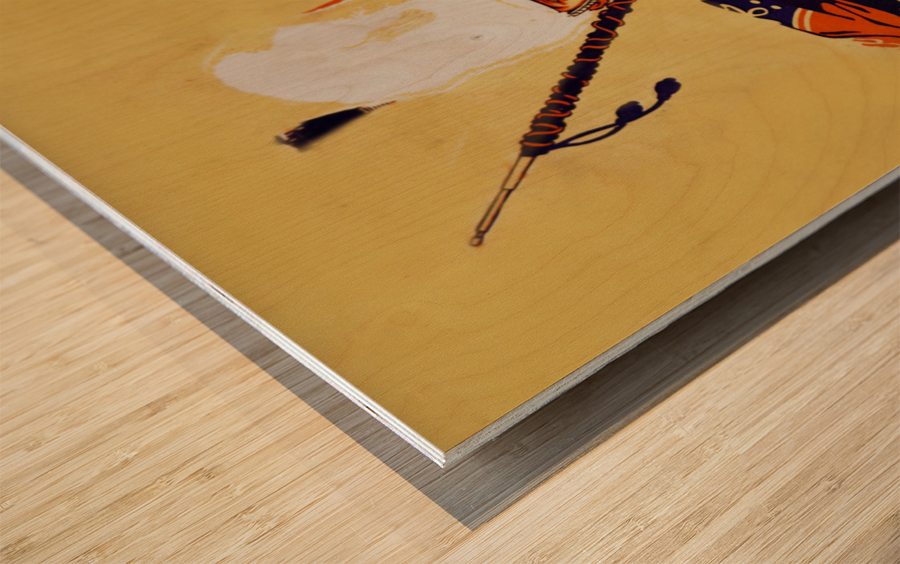 Vintage Drum Major Art by Robert Foster Wood print