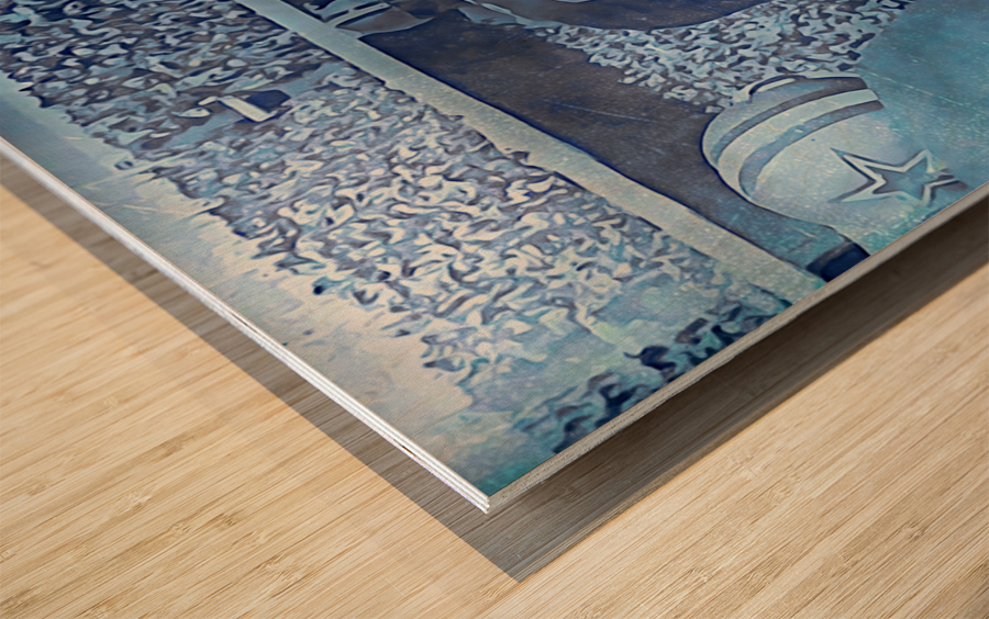 1969 Dallas Cowboys Retro Remix Art Wood Print Wood print