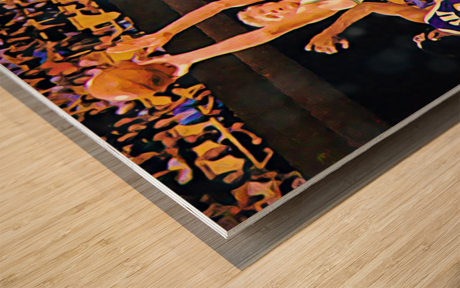 larry bird celtics lakers art Wood print