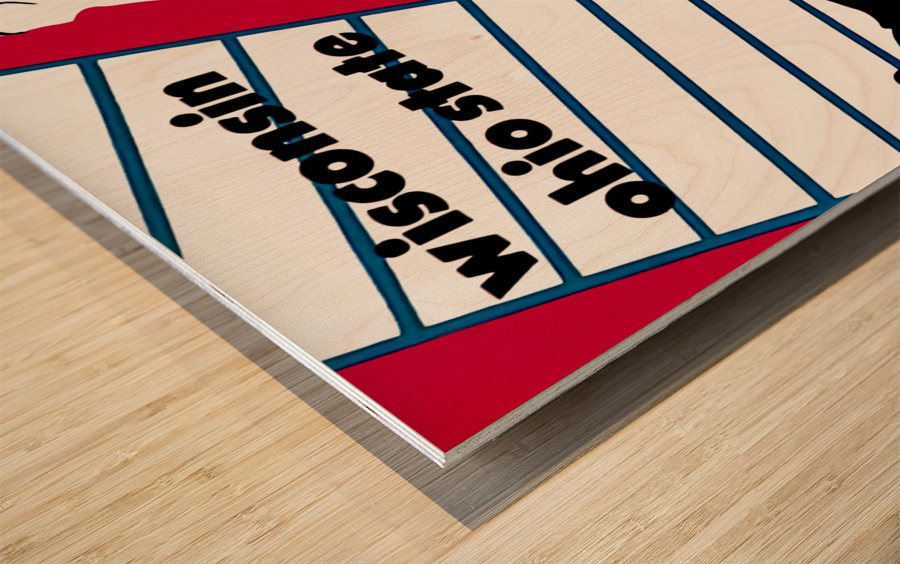 1950 Wisconsin vs. Ohio State Football Program Art Wood print