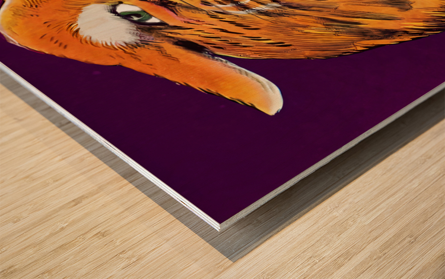 Vintage Northwestern Wildcat Art Wood print