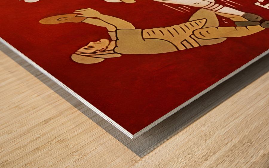 Fightin Phillies Vintage Art Wood print