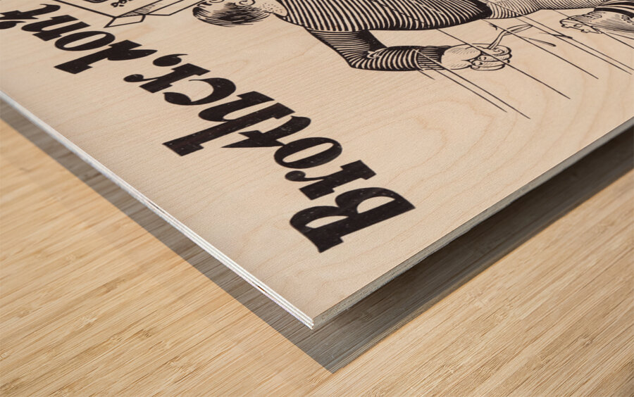 1940s Kellogs Pep Cereal Football Ad Wood print