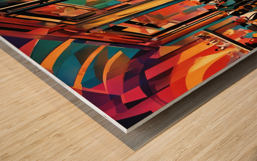 Jazz Music Night Wood print