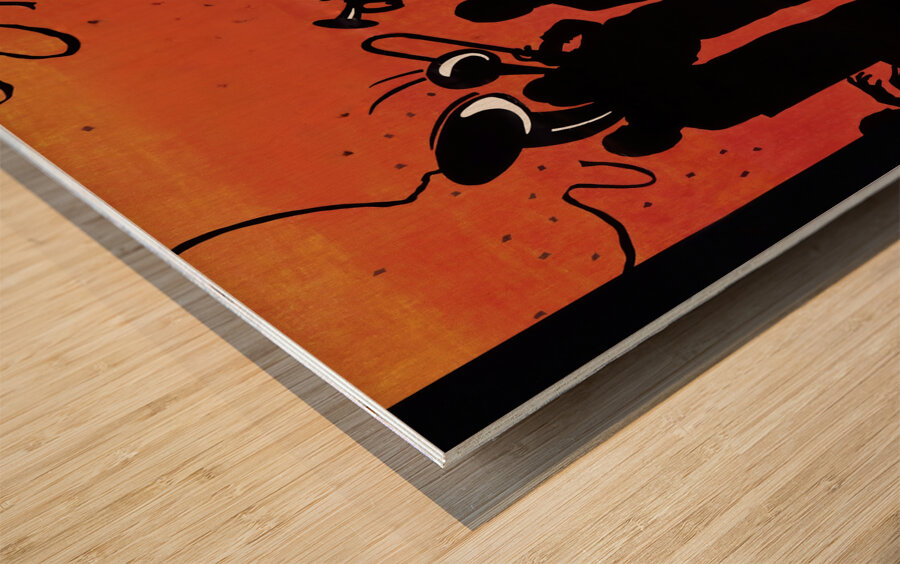 vintage jazz art Wood print