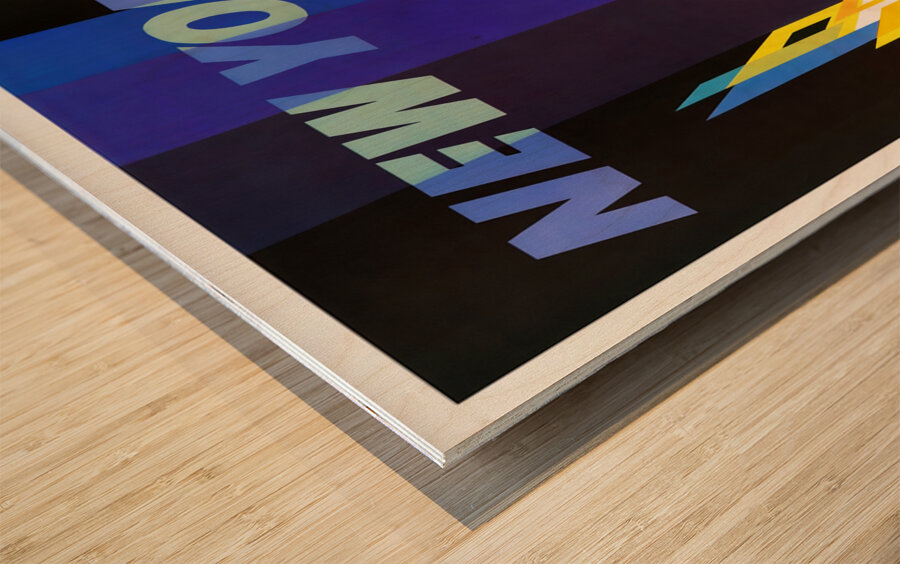 vintage sixties abstract new york art Wood print