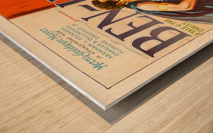 1926 ben hur movie poster Wood print