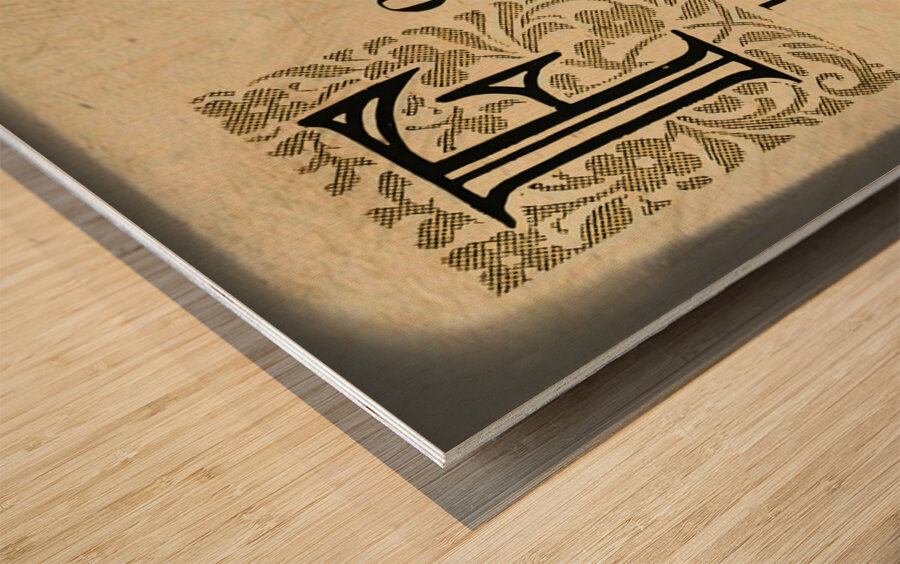 Vintage Football Word Art Wood print