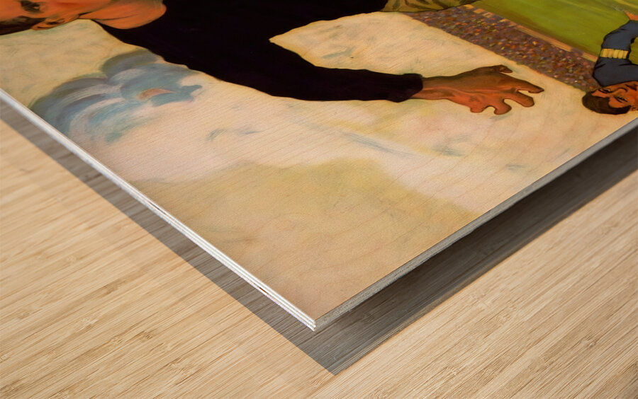 1910 In the Clear Football Art Wood print