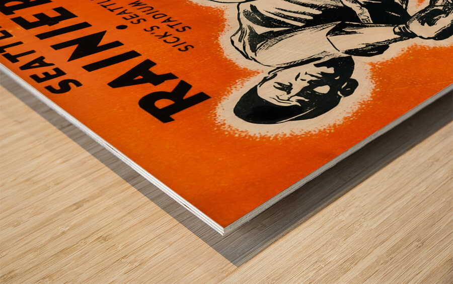 1940 Seattle Rainiers Baseball Scorecard Art  Wood print