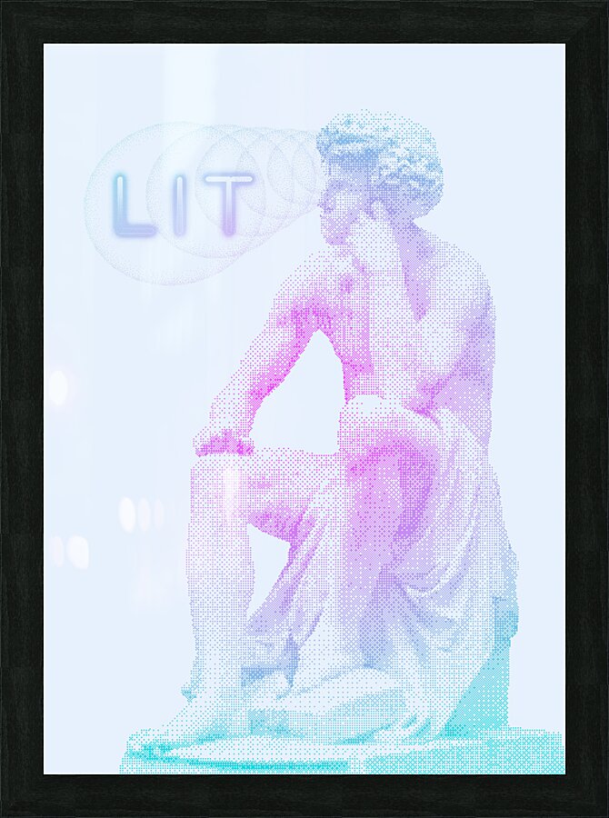 Lit Thinker Picture Frame print