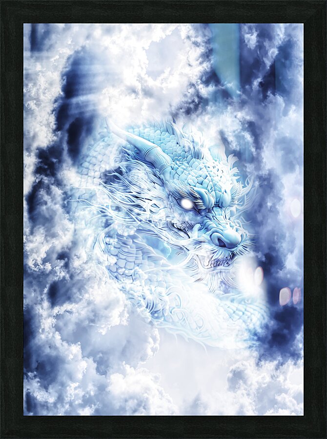 Blue Sky Dragon Picture Frame print