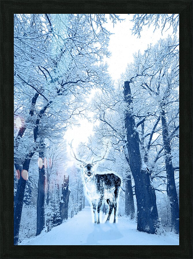 Cosmic Deer Picture Frame print