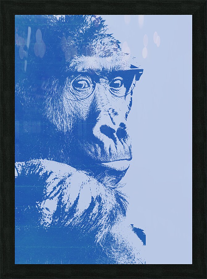 Educated Gorilla Picture Frame print