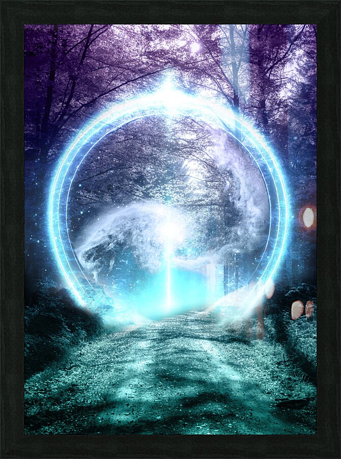 Lost forest Magic portal Picture Frame print