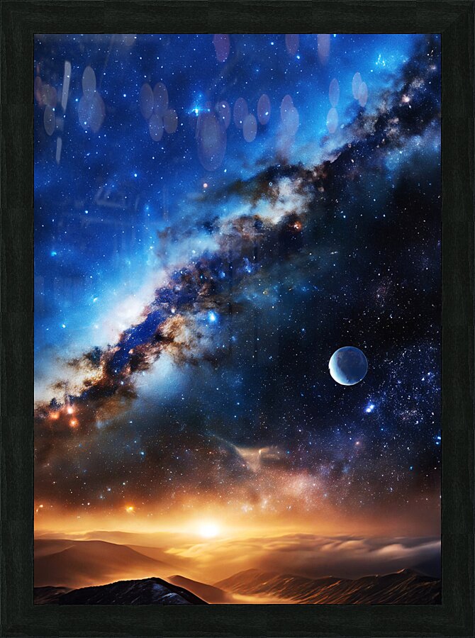 Space Sunrise Picture Frame print