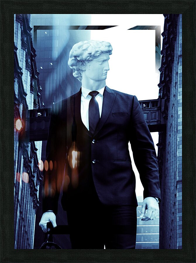 Statue Man Picture Frame print