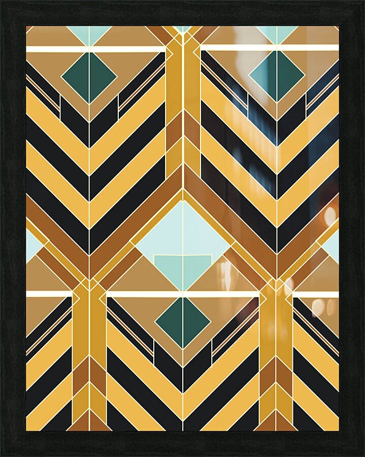 Geometric Art Deco Picture Frame print