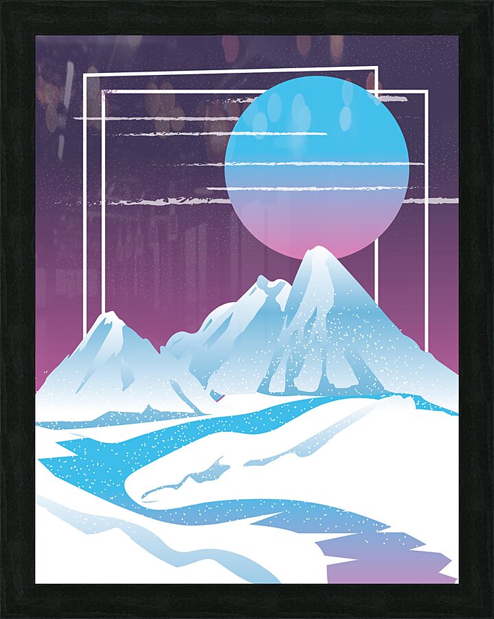 Ice Mountain Frost Picture Frame print