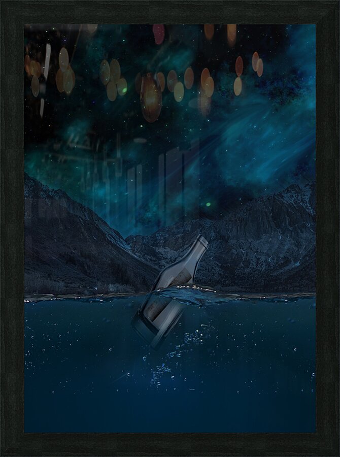 Unknown Message In A Bottle Picture Frame print