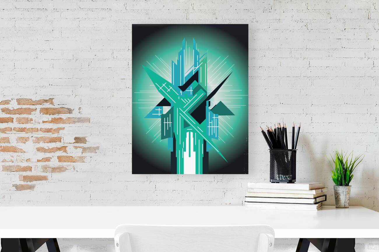 Crystal Tower Abstract Reproduction