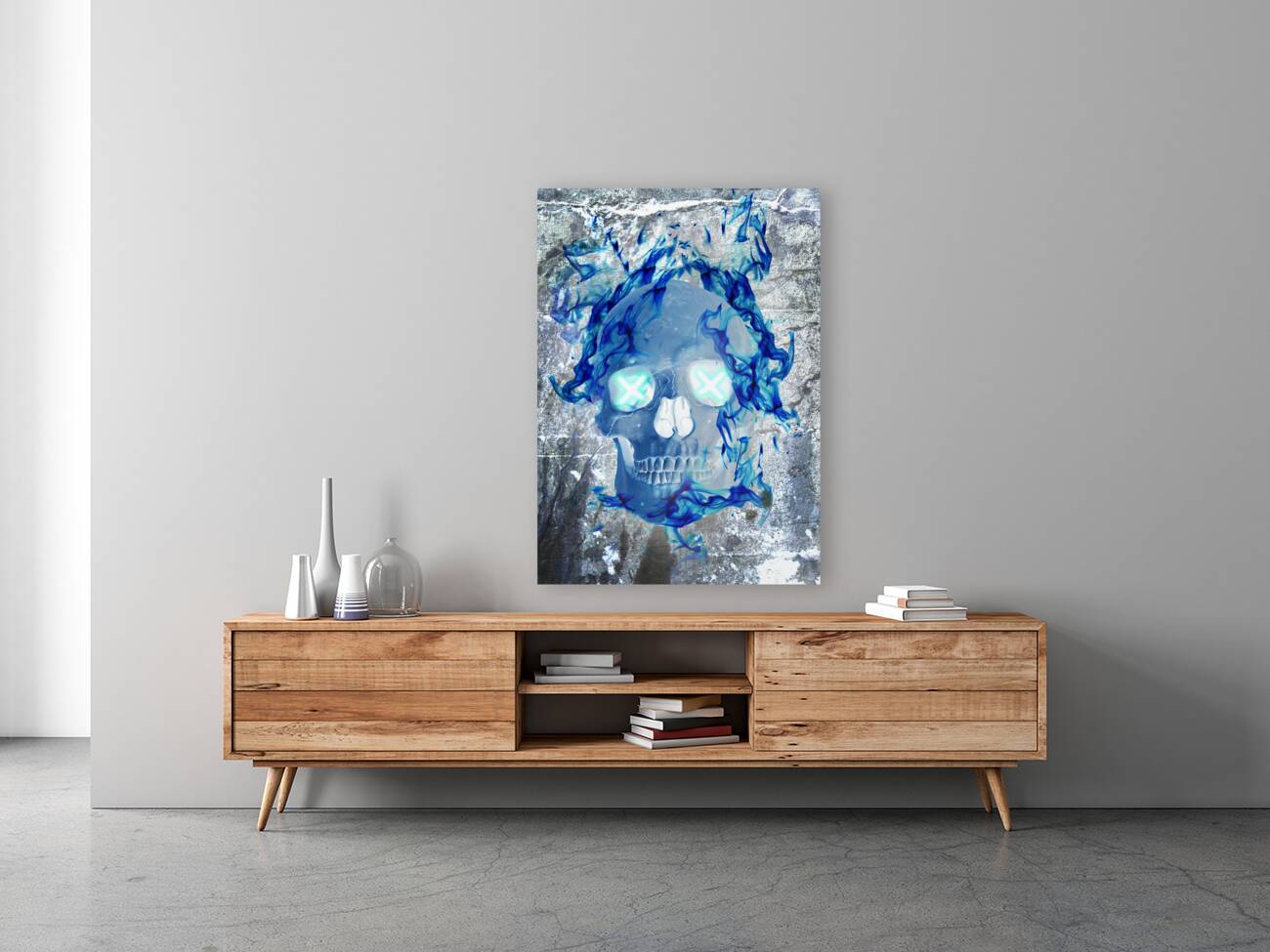 Blue Flame Skull Reproduction