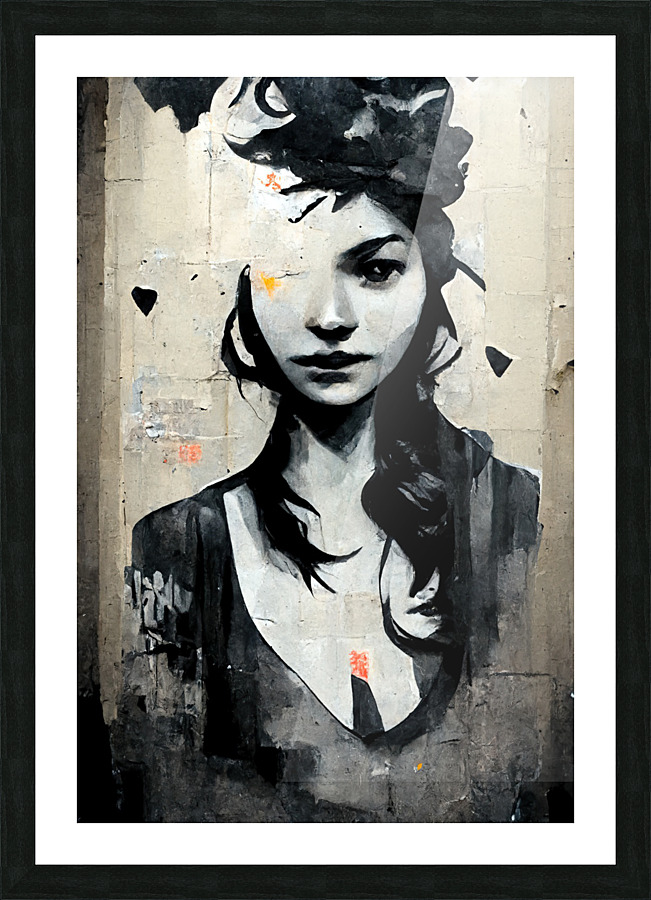 Unfinished Graffiti Picture Frame print