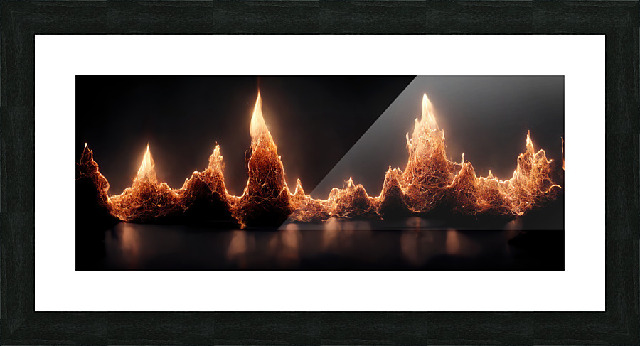 Fire Waveform Picture Frame print