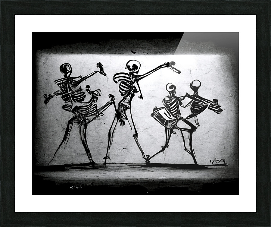 Skeletons Dancing Picture Frame print