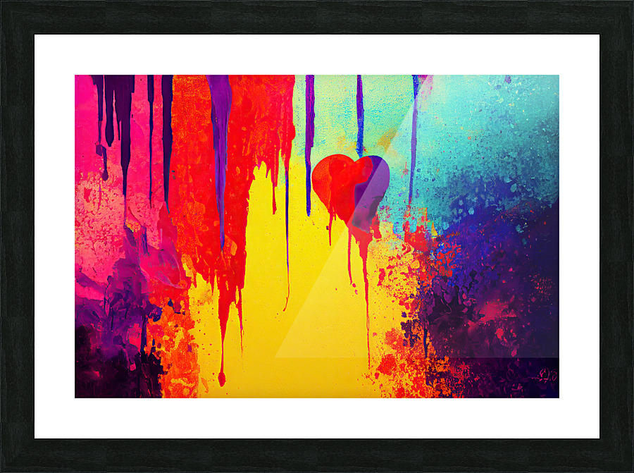 Graffiti Heart Picture Frame print