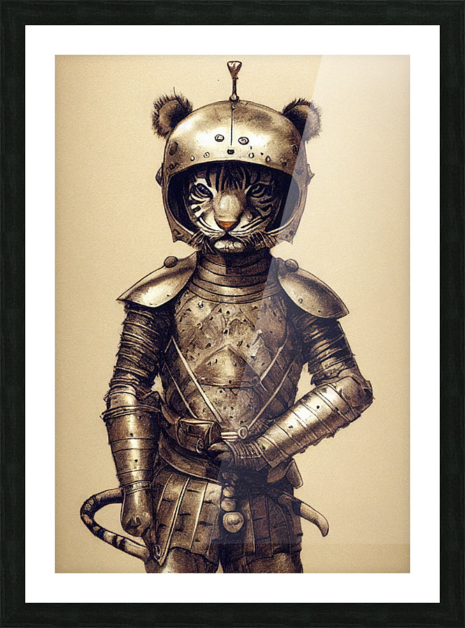 Armored Tiger Cub Picture Frame print