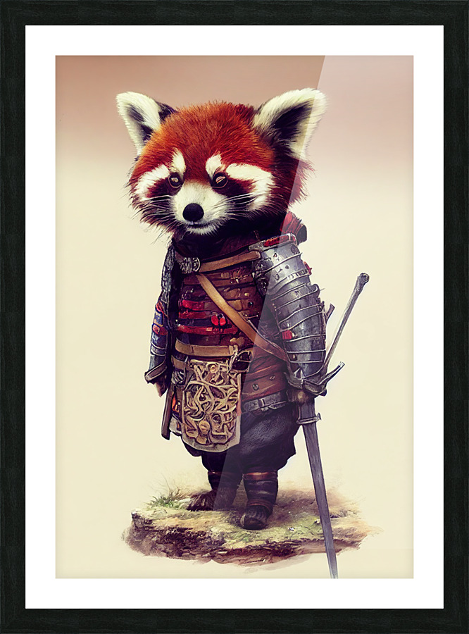 Armored Red Panda Picture Frame print
