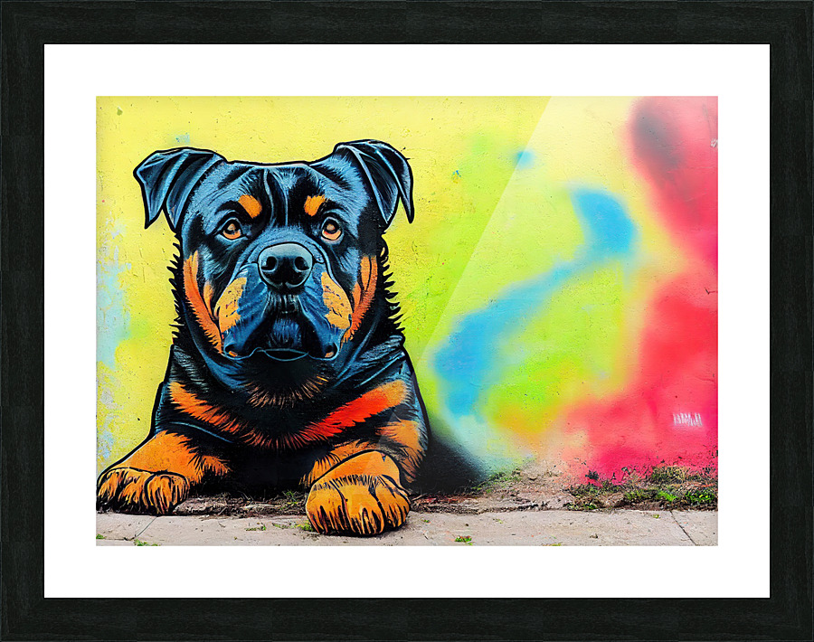 Rottweiler Graffiti Picture Frame print