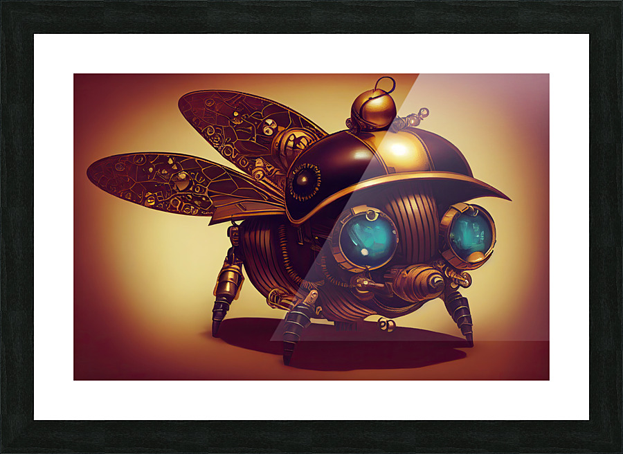 Steampunk Bumblebee Picture Frame print