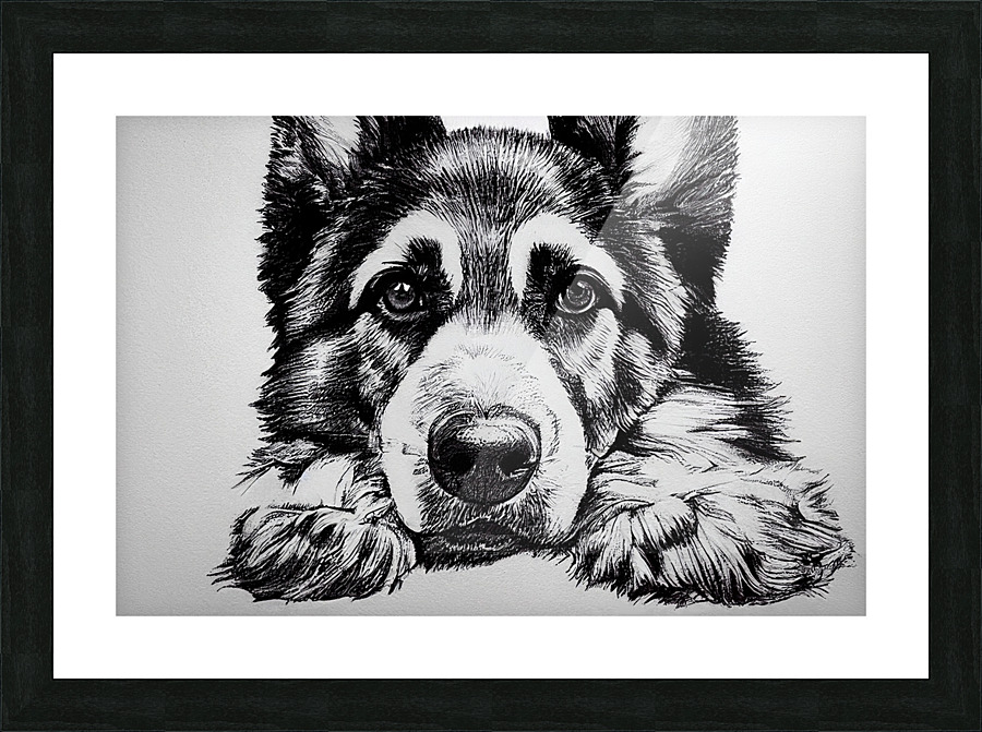 German Shepard Picture Frame print