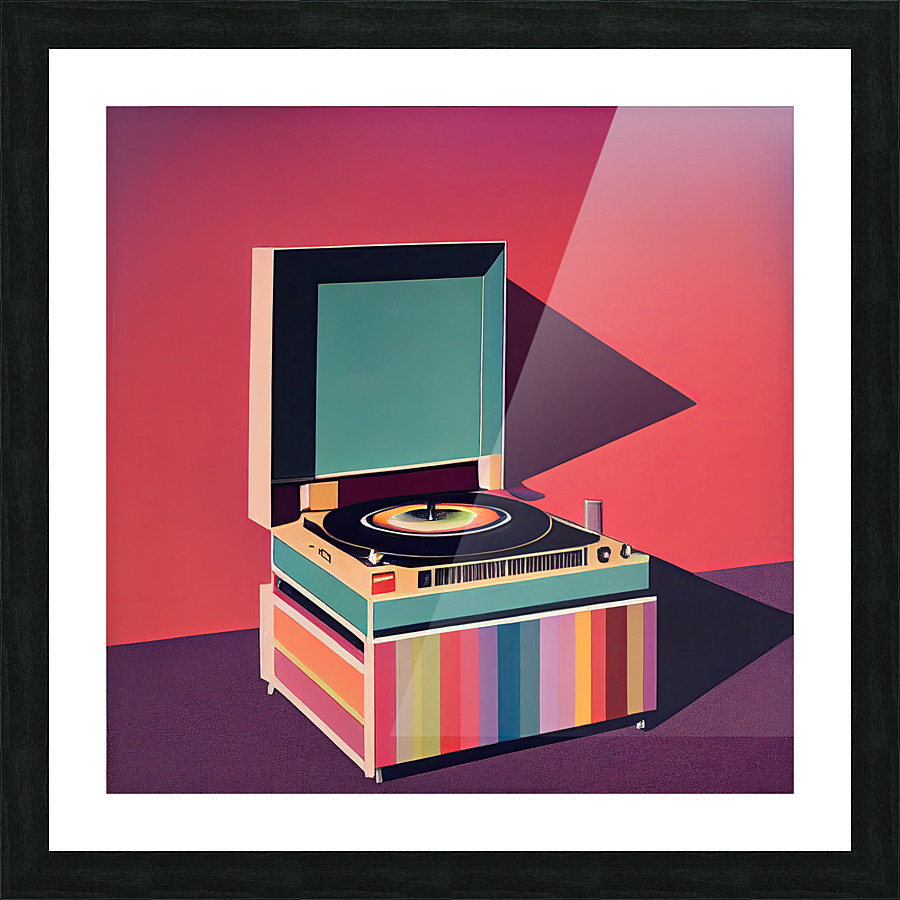 Record Player Picture Frame print