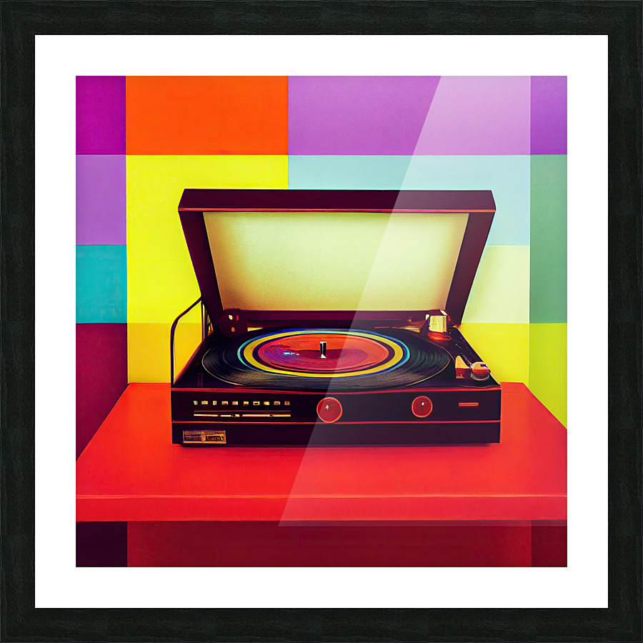 Record Player Picture Frame print