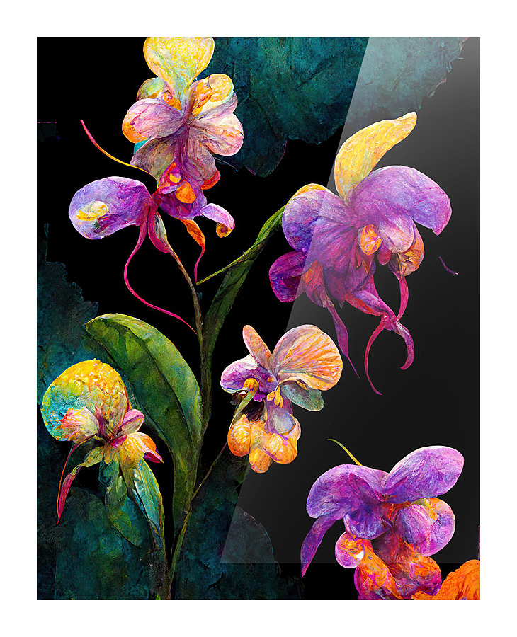 Colorful Orchids Picture Frame print