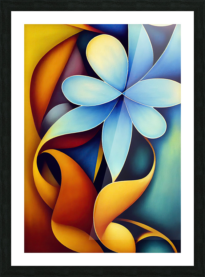 Abstract Flower Picture Frame print