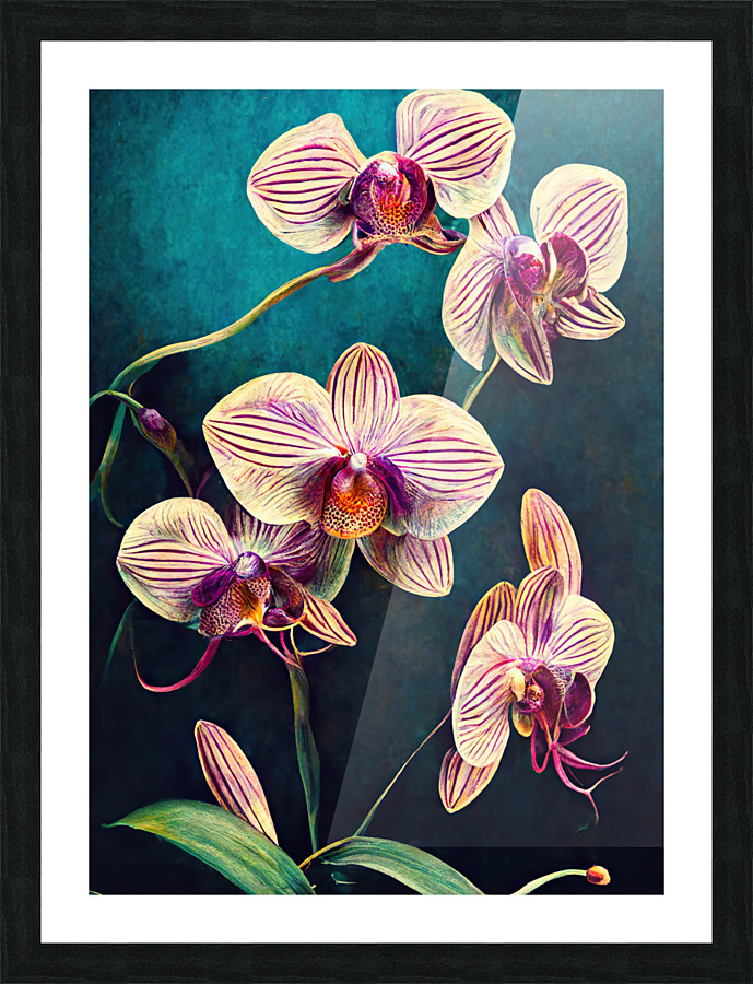 Colorful Orchids Picture Frame print