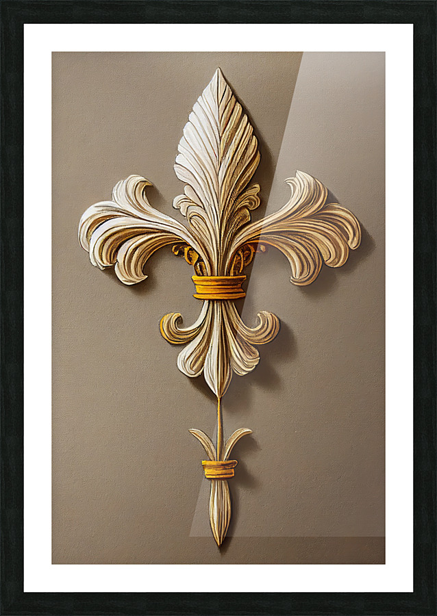 Fleur-De-Lis Picture Frame print