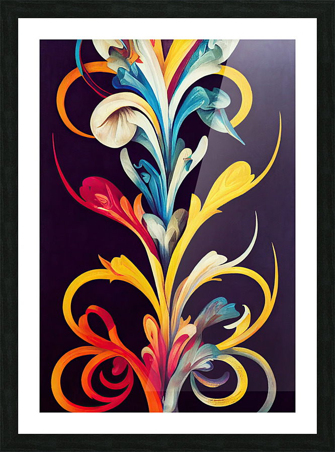 Abstract Lily Picture Frame print