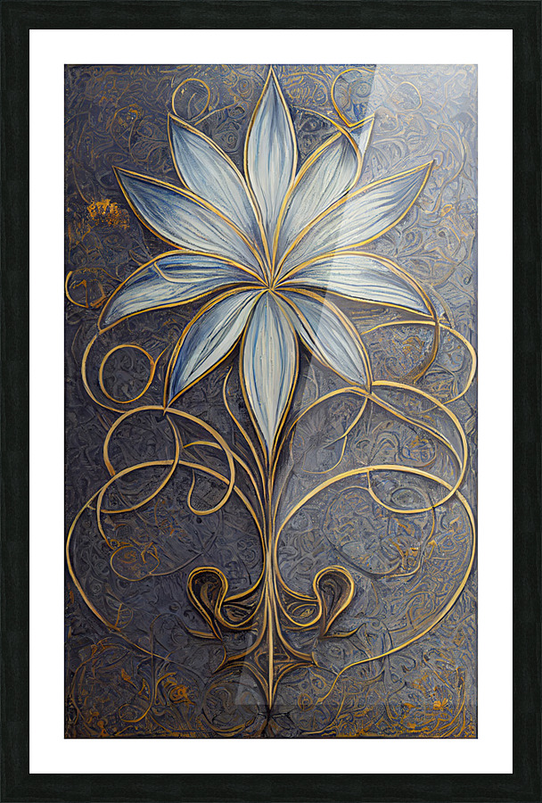 Abstract Flower Picture Frame print