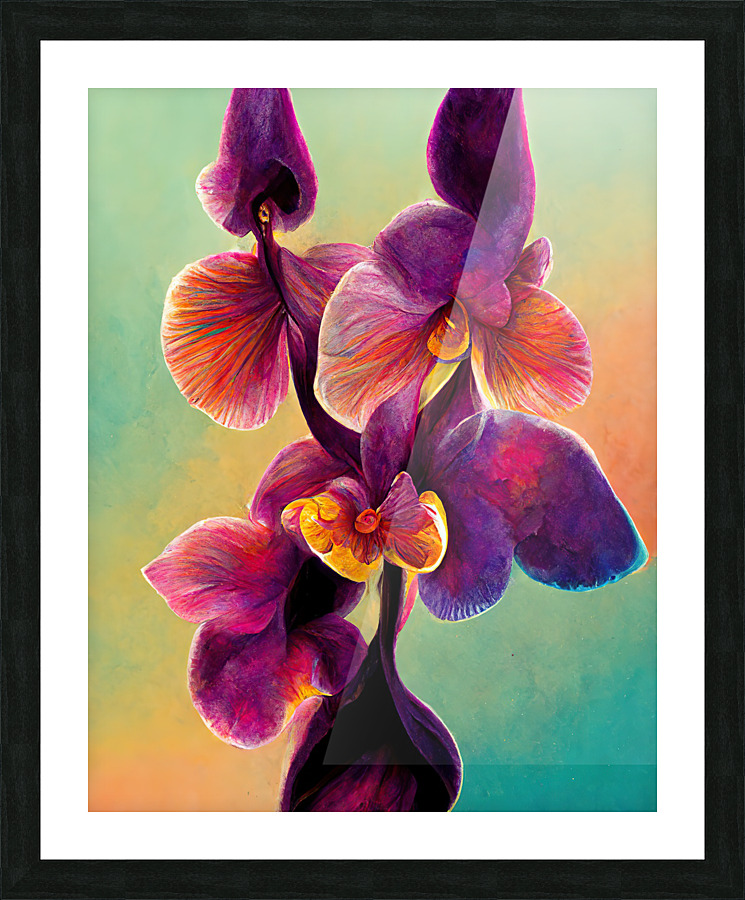 Colorful Orchids Picture Frame print