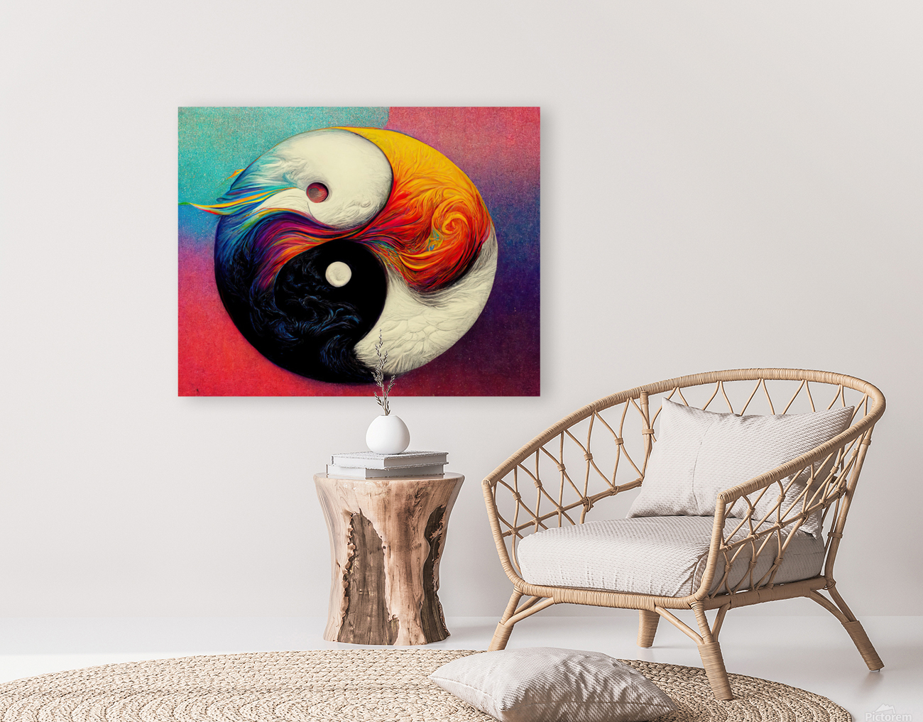 Psychedelic Yin Yang Reproduction