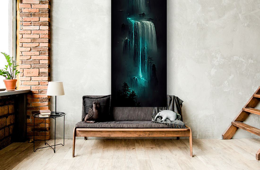 Bioluminescent Waterfall   Reproduction